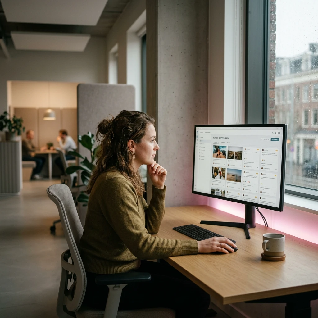 Support Moderation Specialist at work